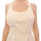 Elegant White Tea Halterneck Dress - SEHABRANDS