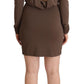 Elegant Long Sleeve Mini Dress with Open Back - SEHABRANDS