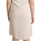 Chic Beige Sleeveless Shift Dress - SEHABRANDS