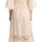 Elegant Off White Maxi Wrap Dress - SEHABRANDS