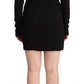 Elegant Black V-Neck Mini Dress - SEHABRANDS