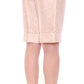 Exclusive Beige Brocade Above Knee Shorts - SEHABRANDS