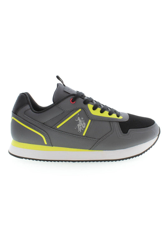 Gray Polyester Men Sneaker - SEHABRANDS