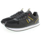 Black Polyester Men Sneaker - SEHABRANDS