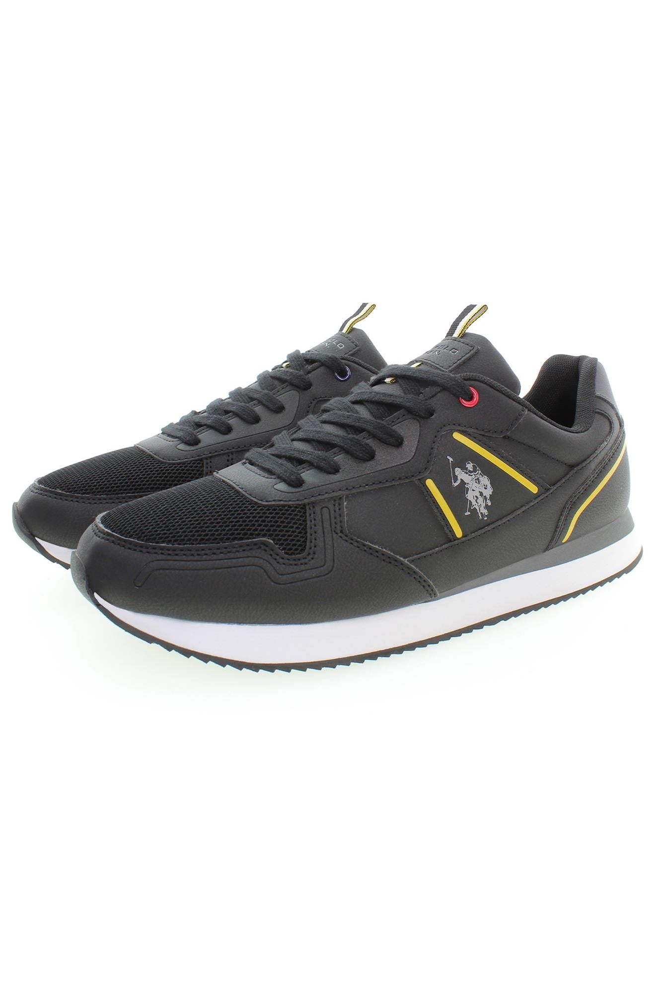 Black Polyester Men Sneaker - SEHABRANDS