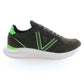 Green Polyester Men Sneaker - SEHABRANDS