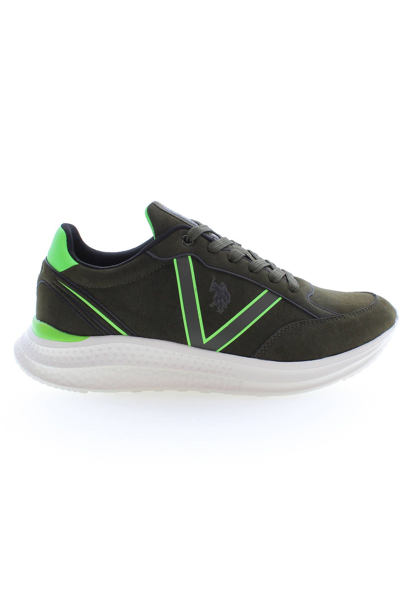 Green Polyester Men Sneaker - SEHABRANDS