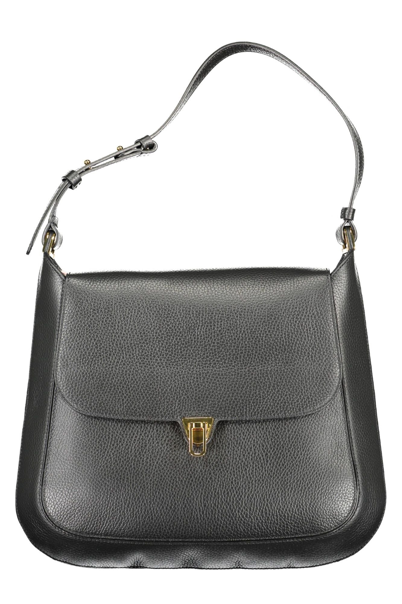 Black Leather Women Handbag - SEHABRANDS