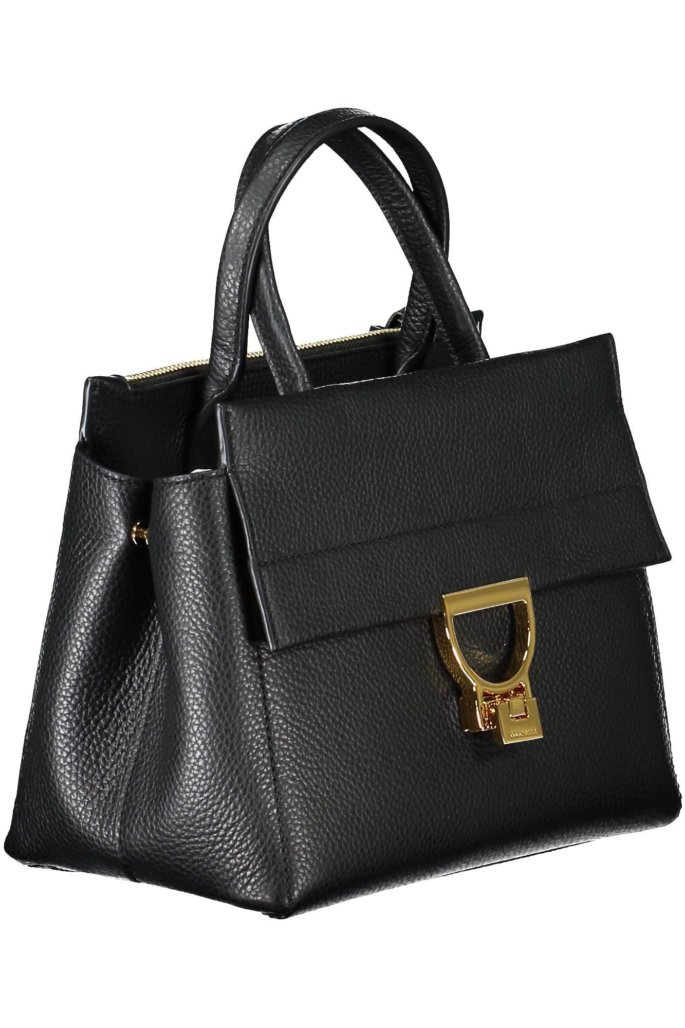 Black Leather Women Handbag - SEHABRANDS