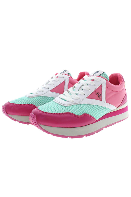 Pink Polyester Women Sneaker - SEHABRANDS