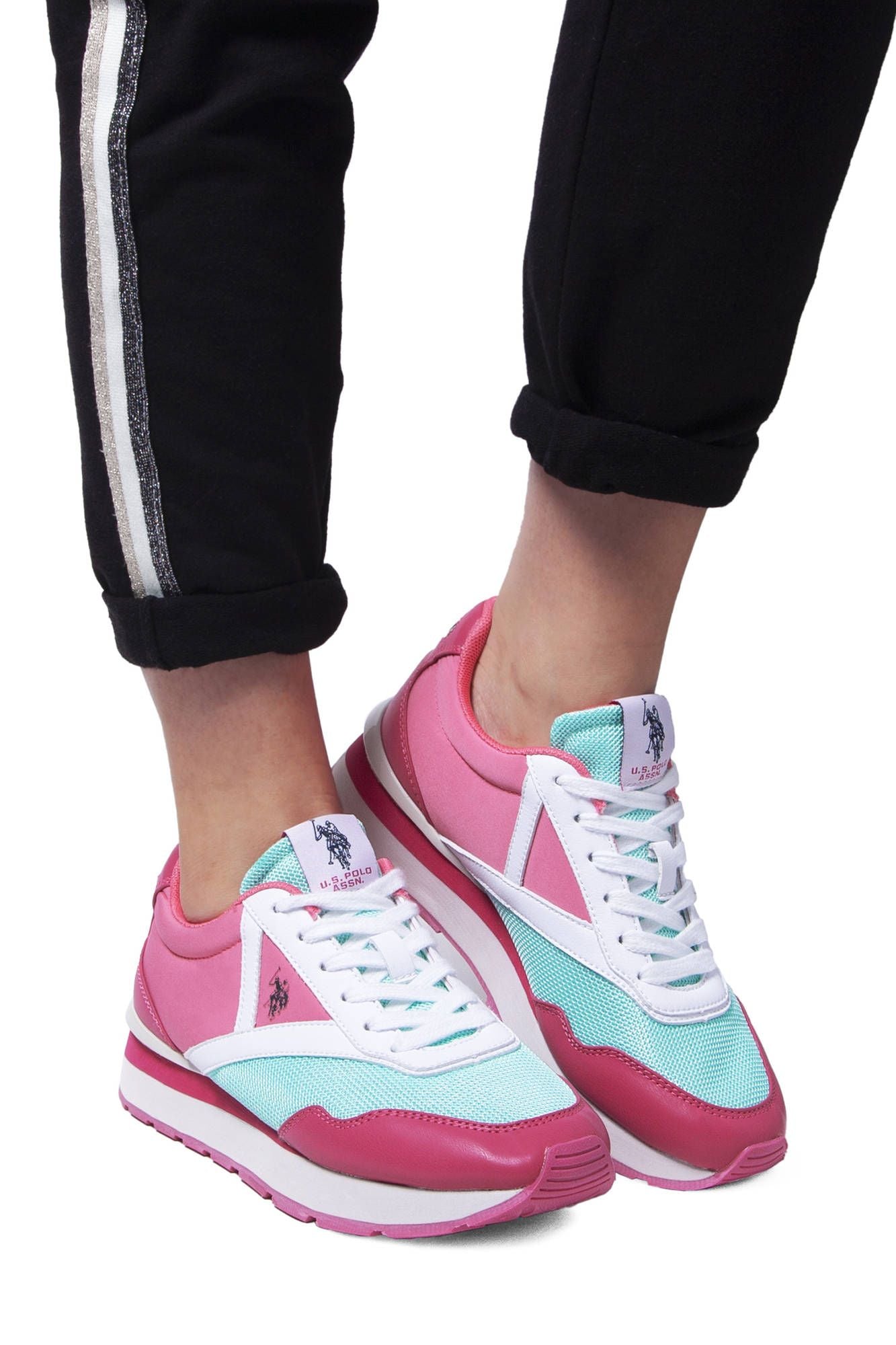 Pink Polyester Women Sneaker - SEHABRANDS