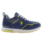 Blue Polyester Men Sneaker - SEHABRANDS