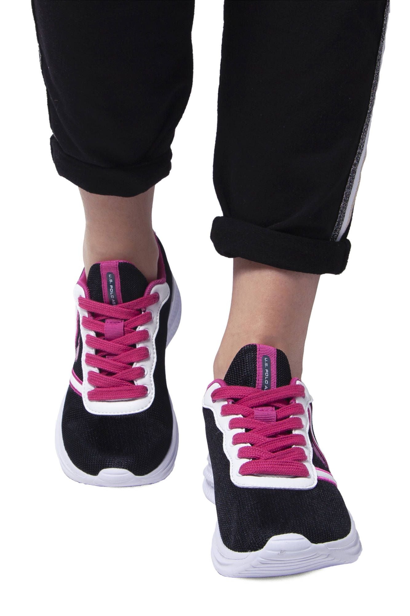 Black Polyester Women Sneaker - SEHABRANDS