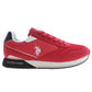 Red Polyester Men Sneaker - SEHABRANDS