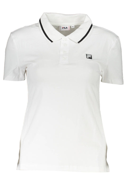 White Cotton Women Polo Shirt - SEHABRANDS