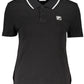 Black Cotton Women Polo Shirt - SEHABRANDS