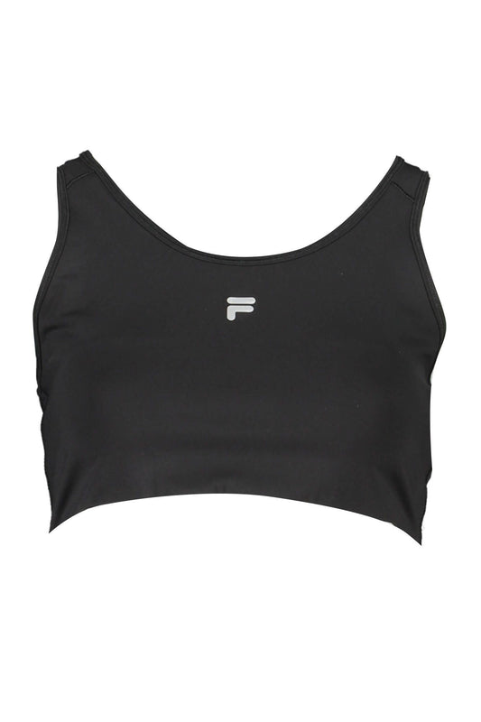 Black Polyester Women Sports Bra - SEHABRANDS