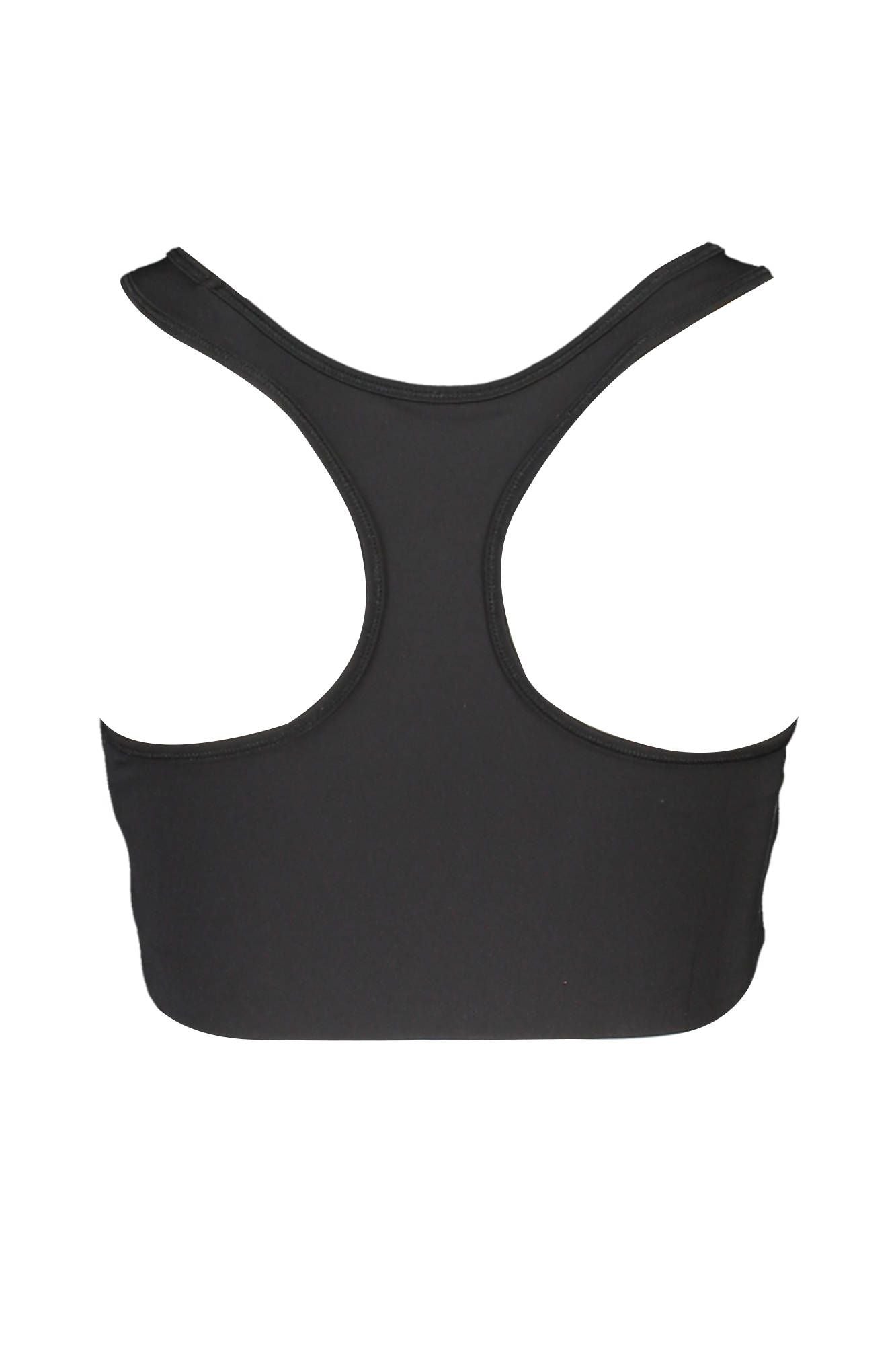 Black Polyester Women Sports Bra - SEHABRANDS