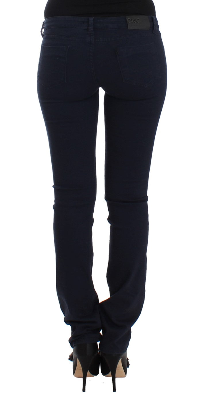 Chic Blue Straight Leg Denim Delight - SEHABRANDS