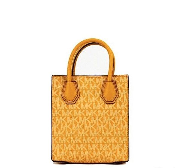 Mercer XS Honeycomb Gold Signature PVC North South Shopper Crossbody Bag - SEHABRANDS