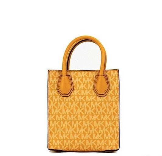 Mercer XS Honeycomb Gold Signature PVC North South Shopper Crossbody Bag - SEHABRANDS