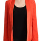 Elegant Orange Overcoat Long Sleeves Jacket - SEHABRANDS