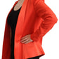 Elegant Orange Overcoat Long Sleeves Jacket - SEHABRANDS