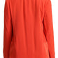 Elegant Orange Overcoat Long Sleeves Jacket - SEHABRANDS