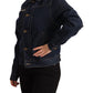 Elegant Dark Blue Denim Jacket - SEHABRANDS