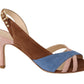 Chic Multicolor Suede Slingback Heel Sandals - SEHABRANDS