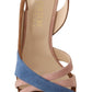 Chic Multicolor Suede Slingback Heel Sandals - SEHABRANDS