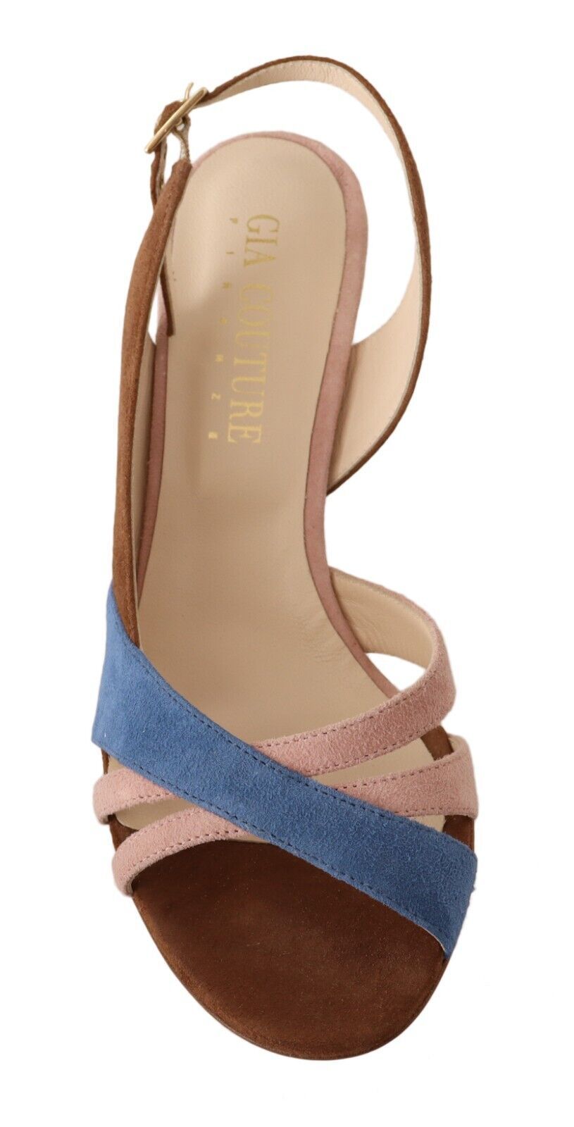 Chic Multicolor Suede Slingback Heel Sandals - SEHABRANDS