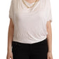 Elegant White Gold Chain T-Shirt Top - SEHABRANDS