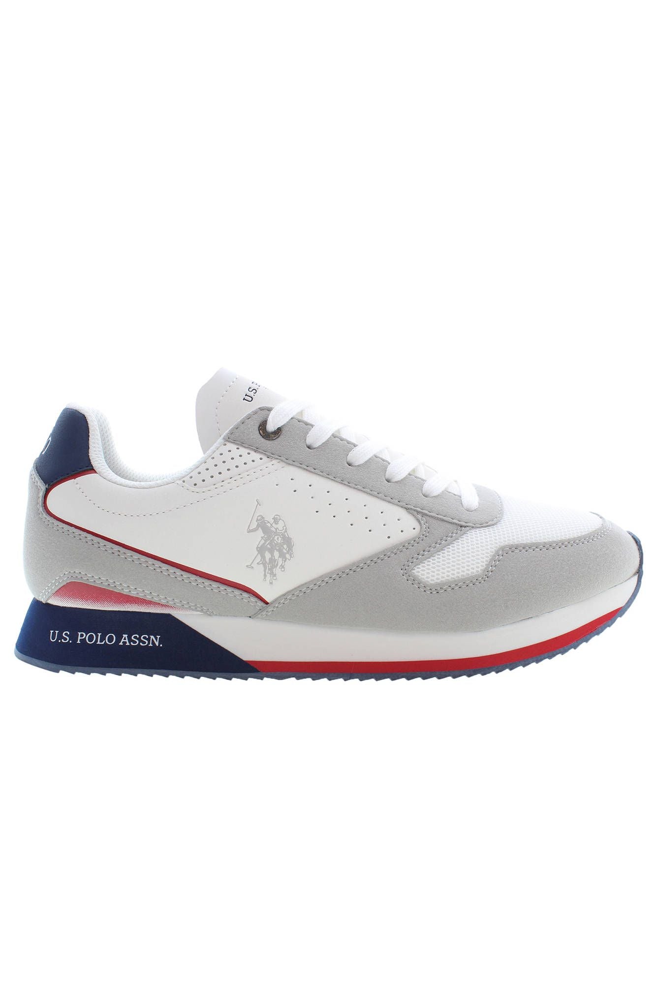 White Polyester Men Sneaker - SEHABRANDS