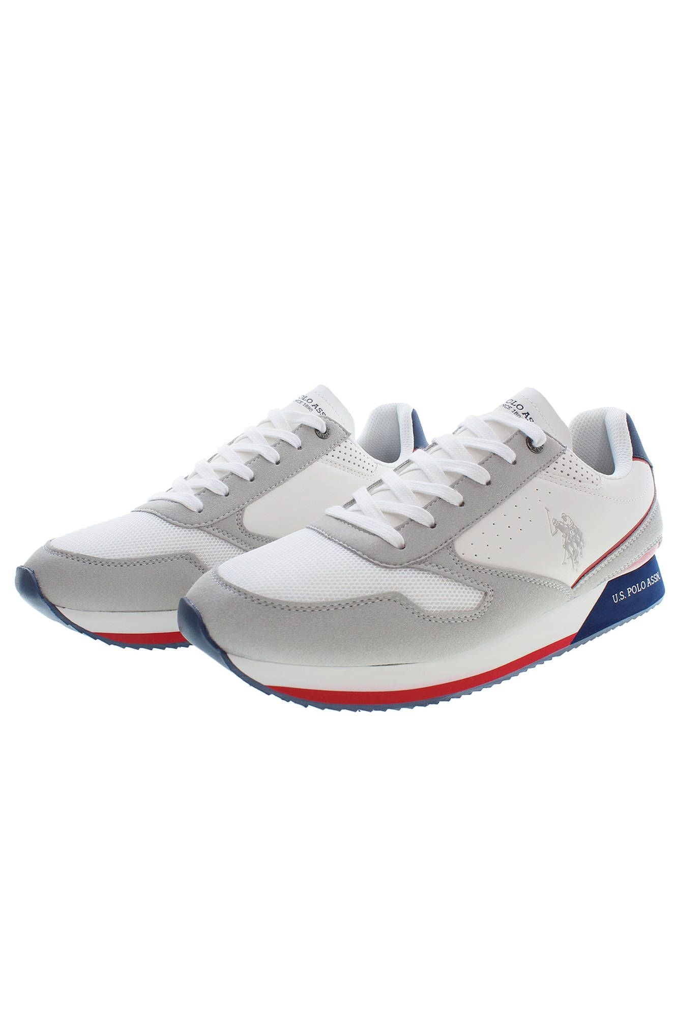 White Polyester Men Sneaker - SEHABRANDS