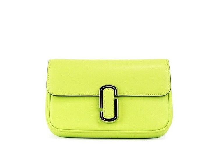 The J Marc Green Glow Smooth Leather Shoulder Crossbody Handbag - SEHABRANDS