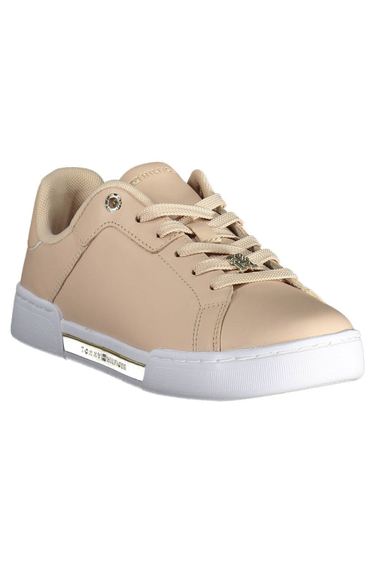 Pink Leather Women Sneaker - SEHABRANDS