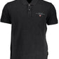 Classic Black Embroidered Polo Shirt - SEHABRANDS