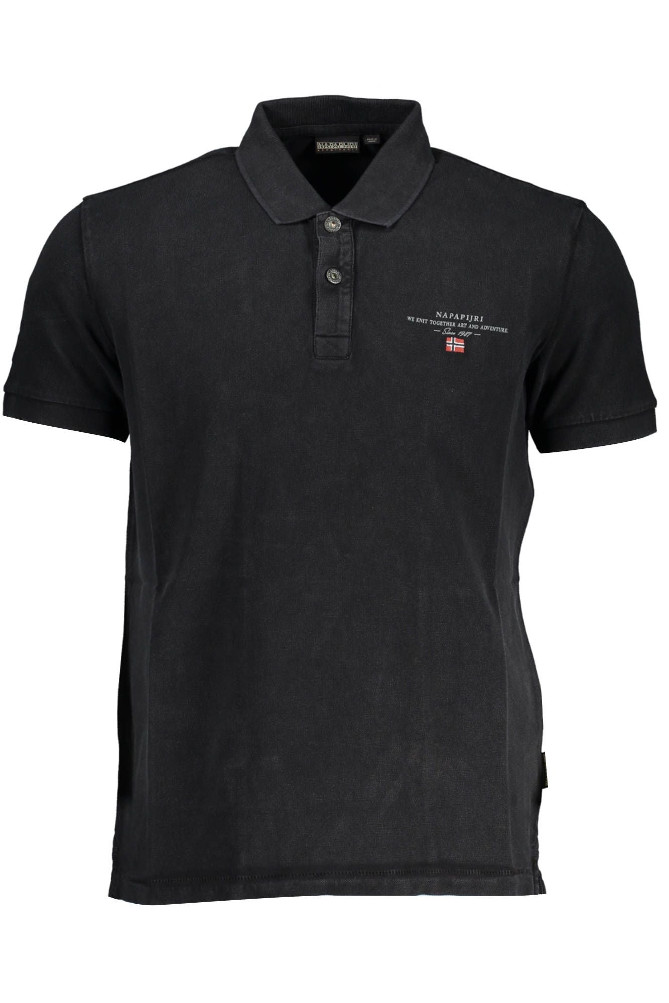 Classic Black Embroidered Polo Shirt - SEHABRANDS