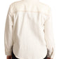 Elegant White Long Sleeve Collared Polo Top - SEHABRANDS