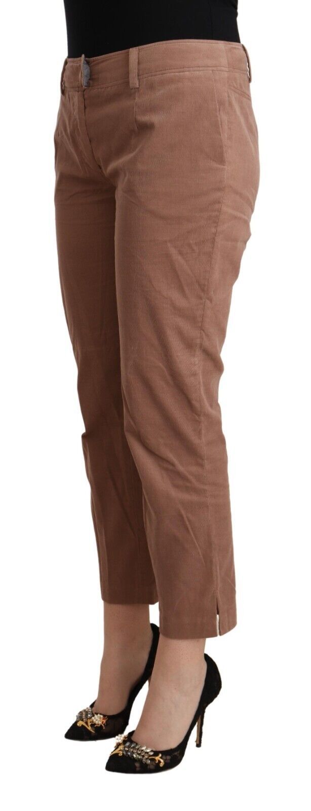 Chic Tapered Cropped Mid Waist Pants - SEHABRANDS