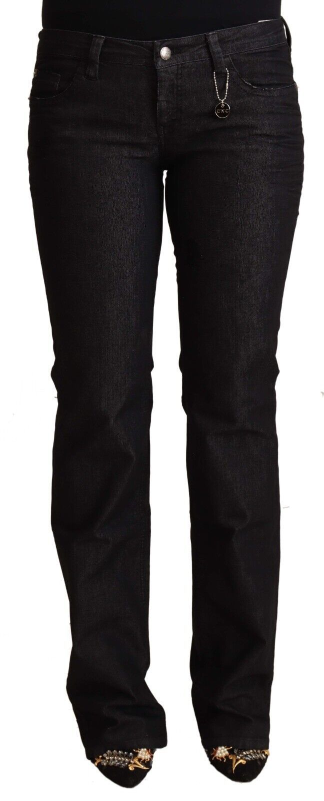 Chic Low Waist Skinny Black Denim Jeans - SEHABRANDS