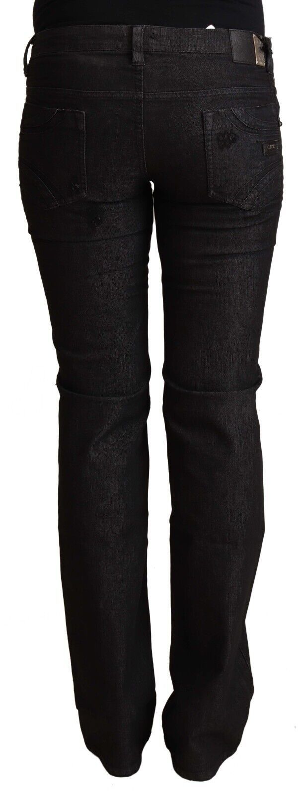 Chic Low Waist Skinny Black Denim Jeans - SEHABRANDS