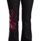 Chic Mid Waist Flared Black Denim Jeans - SEHABRANDS