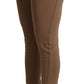 Chic Brown Mid Waist Tapered Pants - SEHABRANDS