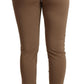 Chic Brown Mid Waist Tapered Pants - SEHABRANDS