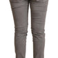 Sleek Gray Skinny Low Waist Jeans - SEHABRANDS