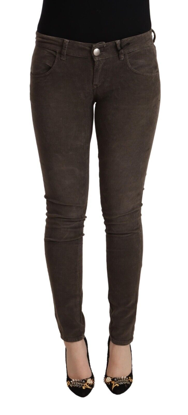 Chic Slim Fit Brown Skinny Jeans - SEHABRANDS