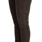 Chic Slim Fit Brown Skinny Jeans - SEHABRANDS