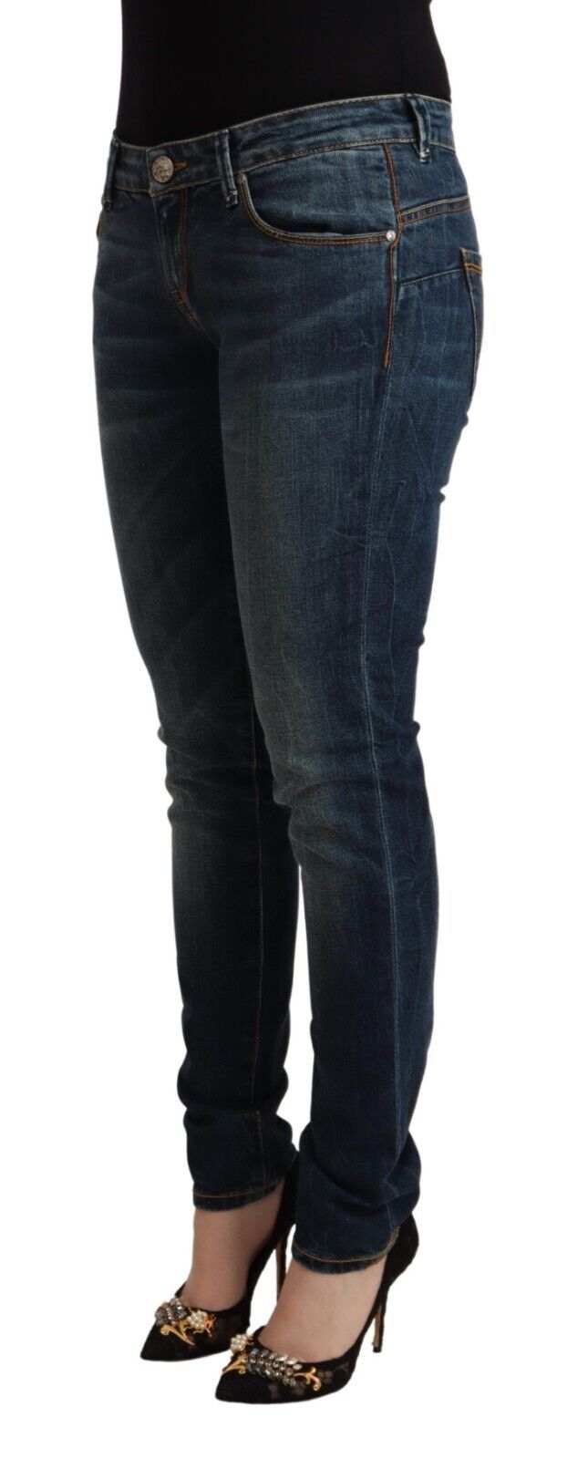 Elegant Slim Fit Low Waist Denim Jeans - SEHABRANDS